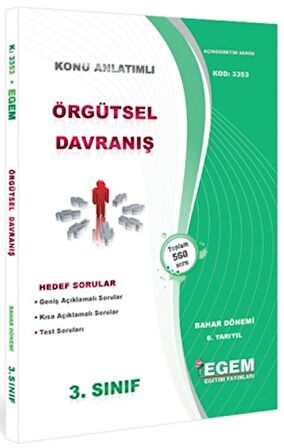 3. Sınıf 6. Yarıyıl Konu Anlatımlı Örgütsel Davranış - Kod 3353