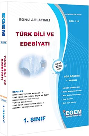 1. Sınıf Türk Dili Ve Edebiyatı Konu Anlatımlı Soru Bankası Güz Dönemi