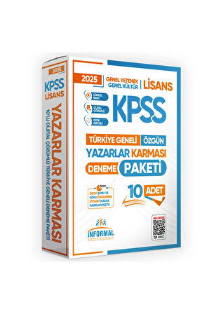 2025 KPSS Lisans GY-GK Yazarlar Karması Türkiye Geneli KURUMSAL 10lu Dijital Çözümlü Deneme Paketi