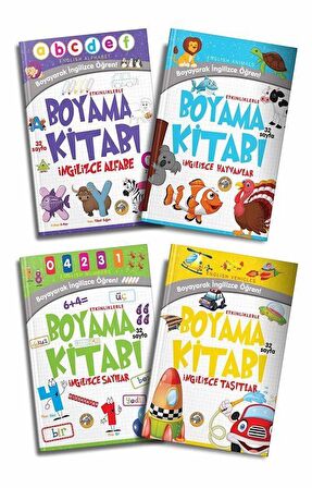 Boyayarak İngilizce Öğren Seti (4 Kitap Takım)