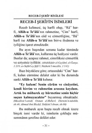 Recebi Şerif Risalesi | Lalegül Yayıncılık