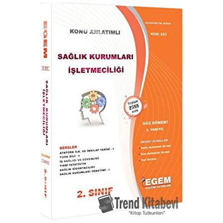 2. Sınıf Sağlık Kurumları İşletmeciliği Konu Anlatımlı Soru Bankası Güz Dönemi (3. Yarıyıl)