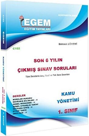 1. Sınıf Kamu Bahar Dönemi Çıkmış Sınav Soruları (2012-2018)