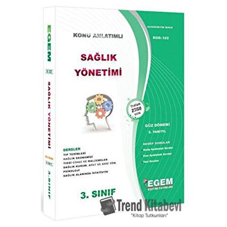 3. Sınıf 5. Yarıyıl Sağlık Yönetimi Konu Anlatımlı Hedef Sorular