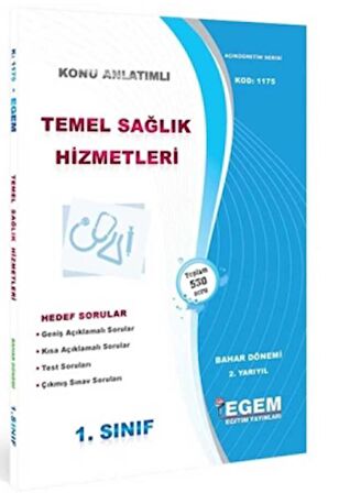 1. Sınıf Temel Sağlık Hizmetleri Bahar Dönemi Konu Anlatımlı Soru Bankası