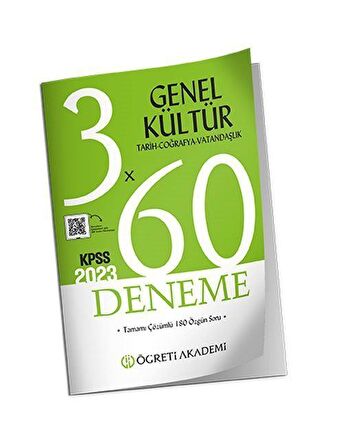 3x60 Genel Kültür Deneme (Tarih-Coğrafya-Vatandaşlık) / Kolektif