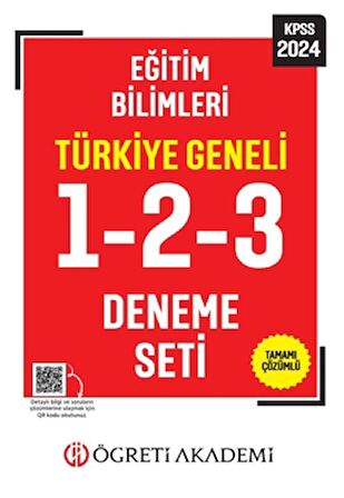 Öğreti Akademi 2024 KPSS Eğitim Bilimleri Tamamı Çözümlü Türkiye Geneli 1-2-3 (3'lü Deneme Seti)