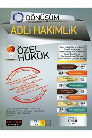 DÖNÜŞÜM Adli Hakimlik ÖZEL HUKUK Cilt 2 / 7.Baskı