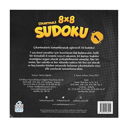 8x8 Çıkartmalı Sudoku 1