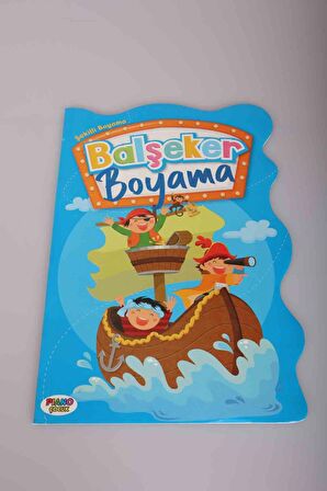 PIANO BALŞEKER ŞEKİLLİ BOYAMA DEFTERİ 