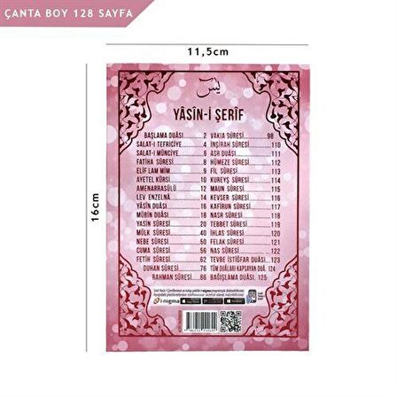 Yasin-i Şerif Türkçe Okunuşlu ve Mealli (Pembe Kapak-Çanta Boy-Sesli Yasin) / Elmalılı Hamdi Yazır