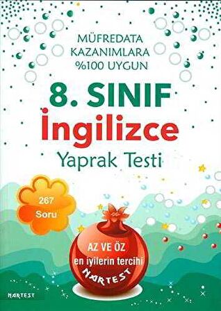 8. Sınıf İngilizce Yaprak Testi