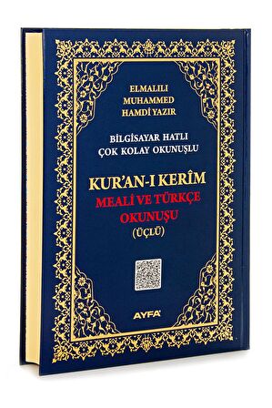 Ayfa374 Kuran-ı Kerim Meali Ve Türkçe Okunuşu Üçlü - Cami Boy