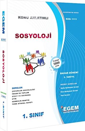 1. Sınıf Sosyoloji Konu Anlatımlı Soru Bankası (Bahar Dönemi)