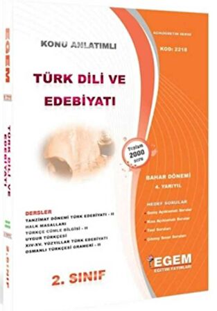 2. Sınıf Türk Dili Ve Edebiyatı Bahar Dönemi Konu Anlatımlı Soru Bankası