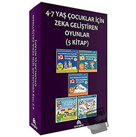 4-7 Yaş Çocuklar İçin Zeka Geliştiren Oyunlar (5 Kitap)