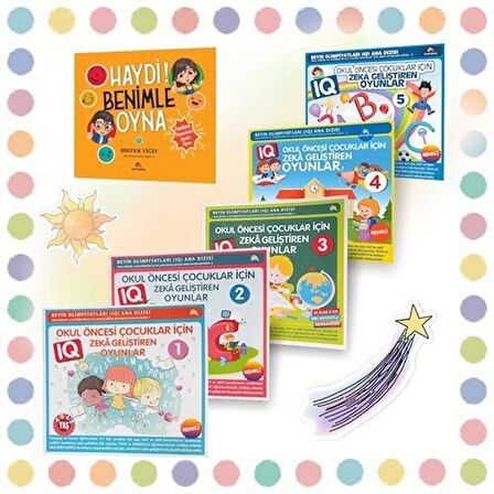 Okul Öncesi Çocuklar İçin IQ Zeka Geliştiren Oyunlar (6 kitap)