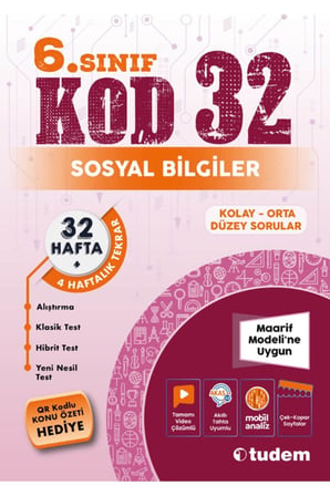 6. SINIF SOSYAL BİLGİLER DİNAMİK SORU BANKASI-6. SINIF SOSYAL BİLGİLER STÜDYO-6. SINIF KOD 32