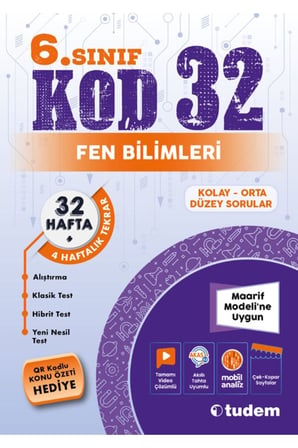 6. SINIF FEN BİLİMLERİ DİNAMİK SORU BANKASI -6. FEN BİLİMLERİ STÜDYO - 6. SINIF FEN BİLİMLERİ KOD 32
