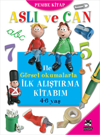 Aslı ve Can ile Görsel Okumalarla İlk Alıştırma Kitabım - Pembe Kitap