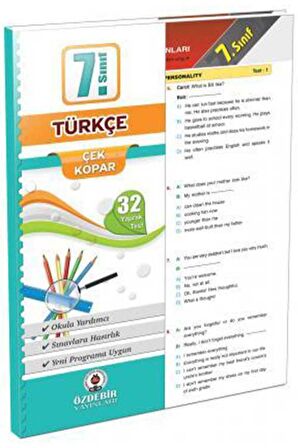 7. Sınıf Türkçe Yaprak Test