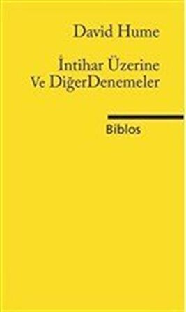 İntihar Üzerine ve Diğer Denemeler / David Hume