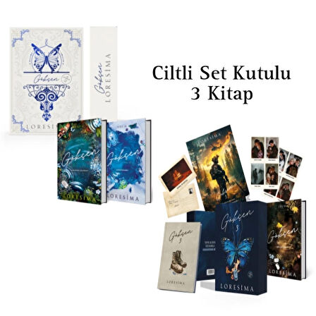 Gökçen 3 Kitap Ciltli Kutulu Set Güz Yağmurları, Unutulmuş Çiçekler, Geride Kalanlar Loresima 3 Kitap Ciltli Kutulu Set 