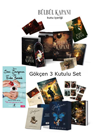 Gökçen 3 Ciltli Kutulu Özel Set ve Bülbül Kapanı Ciltli Kutulu Özel Set Loresima 2 Kitap Ciltli Set 