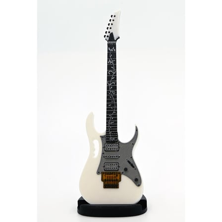 Diyez Müzik JEM Kasa Tasarım Elektro Gitar Şeklinde Standlı Biblo – Beyaz/Gri