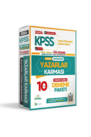 2024 Kpss Ortaöğretim Yazarlar Karması Gy-gk Türkiye Geneli Kurumsal 10lu D. Çözümlü Paket Deneme