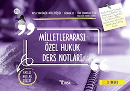 Milletlerarası Özel Hukuku Ders Notları