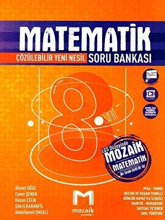 Mozaik Yayınları 8. Sınıf Matematik Soru Bankası