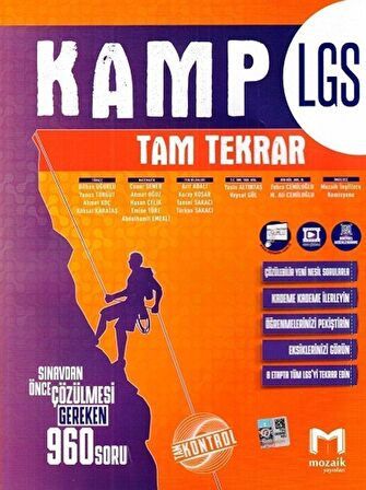 8. Sınıf LGS Kamp Tam Tekrar Video Çözümlü