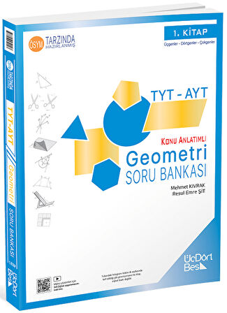 Üç Dört Beş YKS TYT AYT Geometri Konu Anlatımlı Soru Bankası 1. Kitap Üç Dört Beş Yayınları