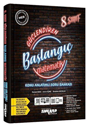 8. Sınıf Matematik Güçlendiren Konu Anlatımlı Soru Bankası