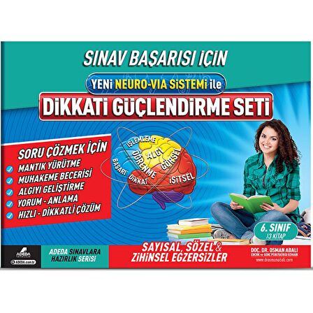 Sınav Başarısı İçin Yeni Neuro-Via Sistemi İle Dikkati Güçlendirme Seti 6. Sınıf (3 Kitap Takım)