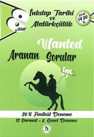 8.Sınıf İnkılap Tarihi Aranan Sorular 20li Fasikül Deneme Fi Yayınları