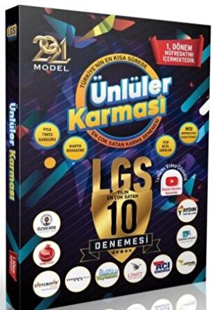 2021 LGS 1.Dönem 10 Farklı Yayın 10 Deneme Ünlüler Karması