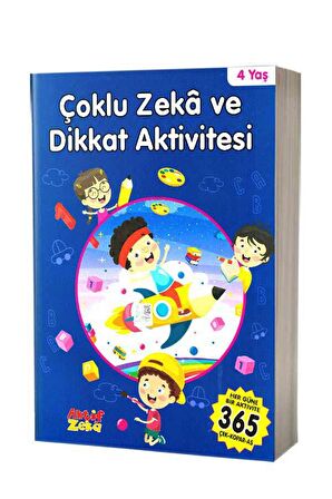 4 Yaş Çoklu Zeka ve Dikkat Aktivitesi - Mavi Kitap