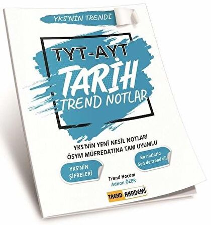 Yks'Nin Trendi Tyt – Ayt Tarih Soru Çözdüren Trend Notlar