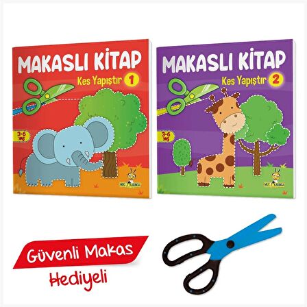 Kes Yapıştır - Makaslı Kitap Seti (Makas Hediyeli) (3-6 Yaş)