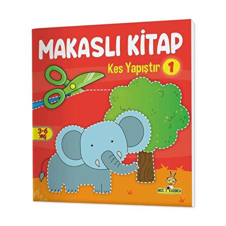 Kes Yapıştır - Makaslı Kitap Seti (Makas Hediyeli) (3-6 Yaş)