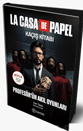 La Casa De Papel Kaçış Kitabı - Profesör'ün Akıl Oyunları (Maske Hediyeli) - Defter ve Origami Set