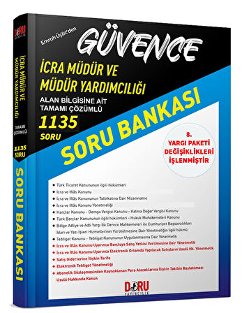 Doru İcra Müdür ve Müdür Yardımcılığı Güvence Soru Bankası Çözümlü Görevde Yükselme Doru Yayıncılık