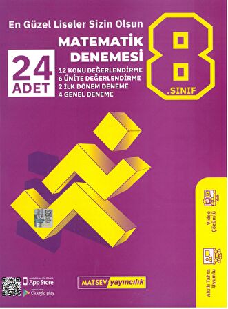 Matsev Yayınları 8. Sınıf Matematik 24'lü Denemesi