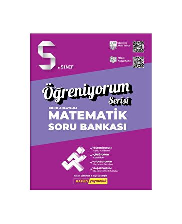 Matsev Yayınları 5. Sınıf Matematik Konu Anlatımlı Soru Bankası Öğreniyorum Serisi