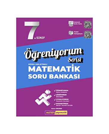 Matsev Yayınları 7. Sınıf Matematik Konu Anlatımlı Soru Bankası Öğreniyorum Serisi