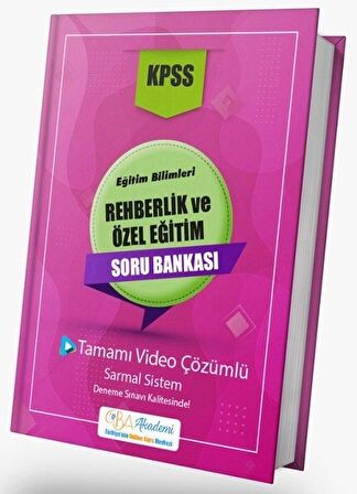 CBA Akademi KPSS Eğitim Bilimleri Rehberlik ve Özel Eğitim Soru Bankası Video Çözümlü