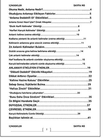 Dikkat Dedektifi İle Okuduğunu Anlama