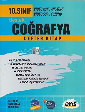 10. Sınıf Coğrafya Destek Defter Kitap